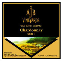 AJB Vineyards Wine Label